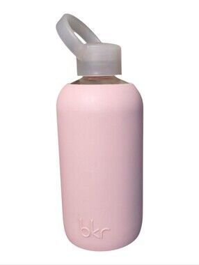 BKR Glass Water Bottle Light Pink "Pout" 16oz 500ml